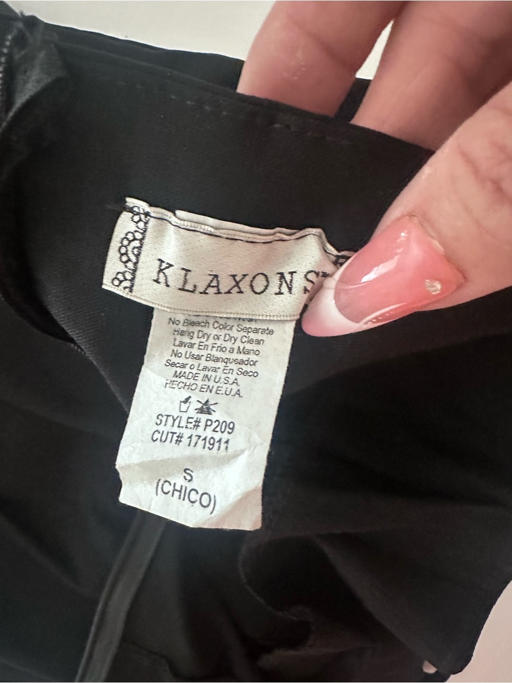Vintage 90s Klaxons Black Corset Lace-Up High Waist Pencil Skirt Size Small Goth - Picture 7 of 11